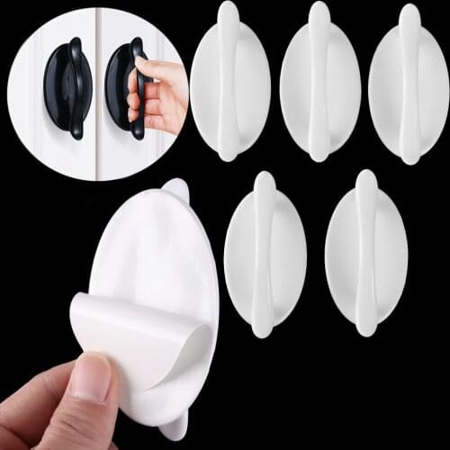 Self-adhesive Wardrobe Pulls Handle Modern Minimalist Paste Door Handles Window Cabinet Drawer Knob Furniture Hardware