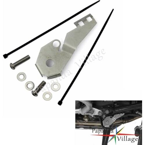 Silver Steel Motorcycle Side Stand Kickstand Switch Guard Cover Protector Custom for BMW R1200GS LC ADV 2014 2015 2016