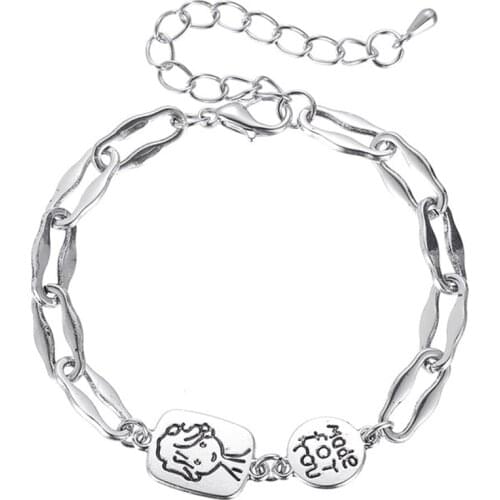 Yobest New fashion Retro thick chain cartoon Harajuku little prince avatar bracelet For Women girl Accessories jewelry wholesale