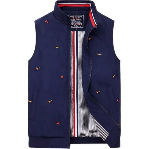Casual Mens Vest Blue White Kenty Shark Brand Vests Men Fashion Sleeveless Jacket Autumn Cotton Liner Vests Plus Size 4XL