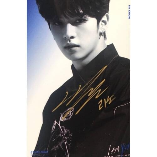 Hand signed Stray Kids LEE KNOW autographed photo I AM YOU K-POP 5*7 collection 102018BB