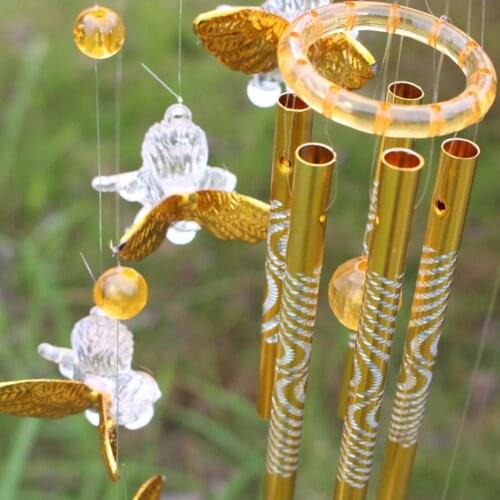 Love Angel Cupid Wind Chime Tube Hanging Ornament House Warm Gift Home Decor