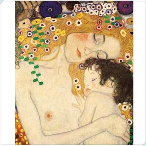 Klimt DIY 11CT Embroidery Cross Stitch Kits Craft Needlework Set Printed Canvas Cotton Thread Home Decoration On Wholesale
