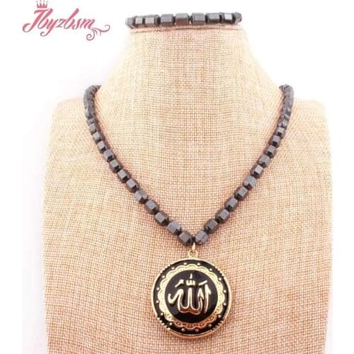 Natural Magnetic Hematite Necklace Bracelet Column Jewelry For Women Man Party Christmas New Year Valentines Day Gift Pick