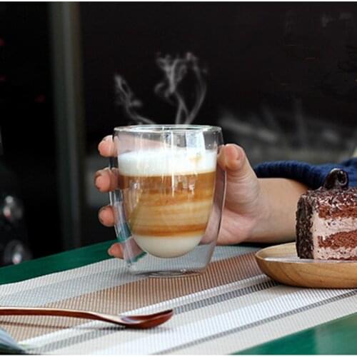 80~650ml Heat Resistant Double Wall Tea Glass Cup Beer Coffee Set Handmade Creative Healthy Cold Beverage Transparent Drinkware