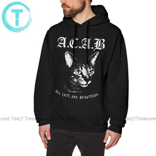 Acab Hoodie ACAB Hoodies Cotton Loose Pullover Hoodie Male Red XXXL Winter Nice Long Sleeve Hoodies