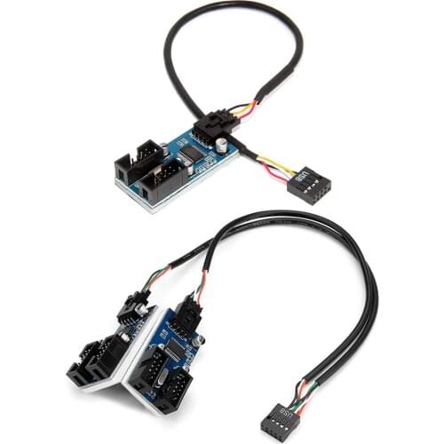 30cm Motherboard USB 9 Pin Header Extension Splitter Cable Desktop USB2.0 HUB Connectors Adapter Port 9-pin extension cable