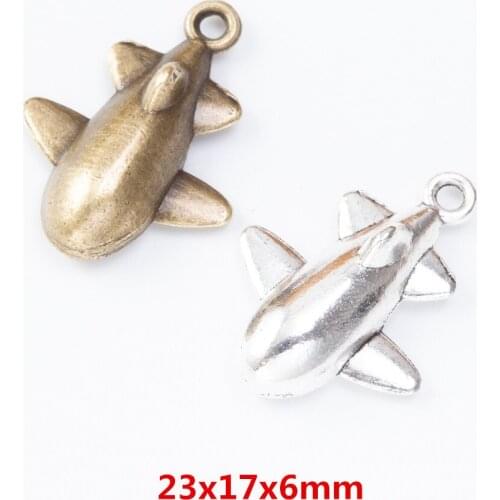 20pcs Vintage Ancient aircraft zinc alloy charms pendant suitable for DIY Bracelet Necklace metal jewelry accessories 7265