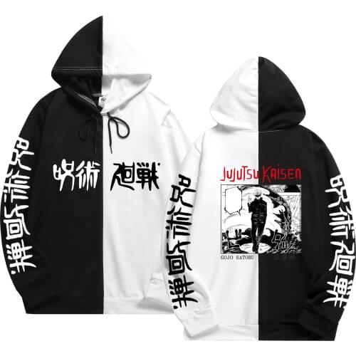 Japanese Summer The Sharingan Patchwork Mens hoodies Sportswear Anime Jujutsu Kaisen Sweatshirts Thin Clothing Hoodie Harajuku