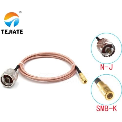 1PCS TEJIATE Adapter Cable N To SMB Type NJ Convert SMBK 8-90CM 1M 1.5M 2M Length Connector RG316 Wire