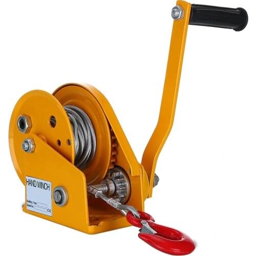 1200lbsx20--30M Boat truck windlass portable auto hand manual winch with self-locking, hand tool