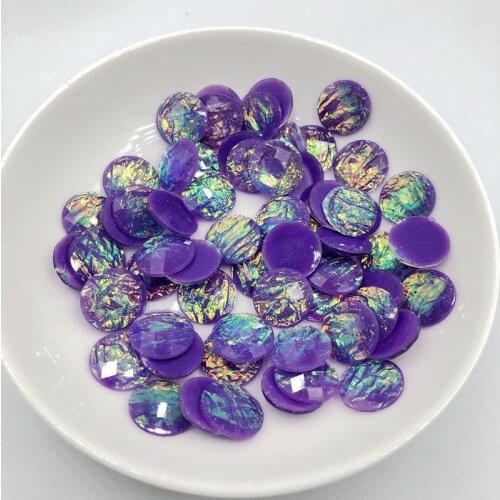 60pcs 12mm Resin Round 3D Flatback Rhinestone Wedding Buttons DIY decorate craft -HE93