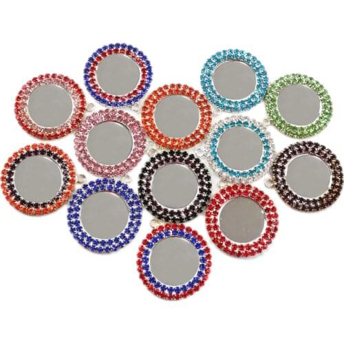 David accessories 5pcs/lot Rhinestone Pedestal Flat Bottlecaps DIY Hairbow Pendant Craft Jewerly Necklace Accessories,5Yc12931