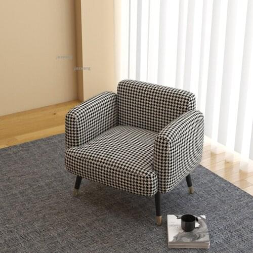 American Clothing Store Coffee Leisure Single Sofas Nordic Fabric Small Apartment Designer Lazy Sofa Bedroom Backrest Armchair