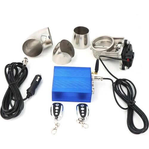 Car Exhaust Pipe Electronic Valve Kit Universal Multi-angle Mode 51 63 76MM Controller Device Remote Kit Controller Switch
