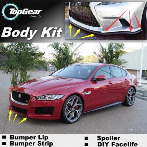 Bumper Lip Deflector Lips For Jaguar XE 2015~2020 Front Spoiler Skirt For TopGear Fans Car View Tuning / Body Kit / Strip