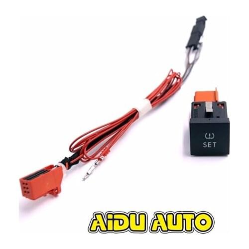 FOR VW Golf MK6 Jetta 5 6 MK5 MK6 Scirocco SET TPMS Tire Tyre Pressure Warning Button with Wire 1K0927121B 1K0 927 121 B