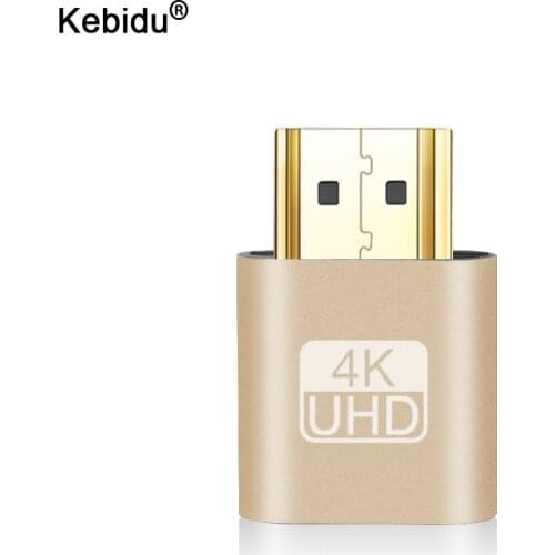 Kebidu Hot Sale VGA Virtual Plug Dummy Adapter Virtual Display Emulator Adapter DDC Edid Support 1920x1080P For Video New