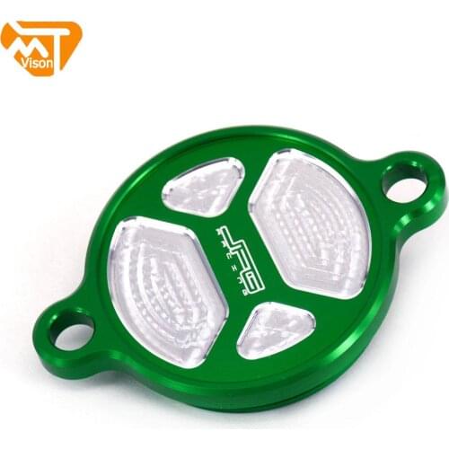 Motorcycle Billet Oil Filter Cap Cover Plug For Kawasaki KX250F KX 250F 2005 2006 2007 2008 2009 2010 2011 2012 2013 2014-2016