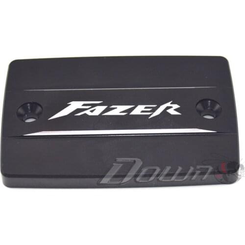 Laser Logo Black Motorcycle CNC Aluminum Front Brake Fluid Reservoir Cover Cap For YAMAHA FZ8 2011-2015 FZ1 Fazer 2006-2015 FZ6