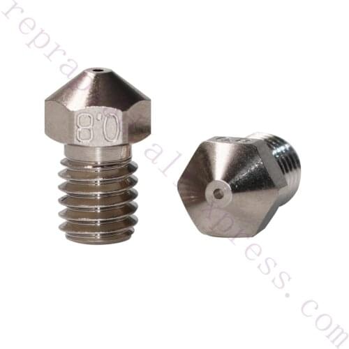 1pc V6 Plated Copper Nozzle Durable non-stick high performance for M6 Thread V5 V6 hotend BLV Mgn Cube Ultimaker 2 3D printers