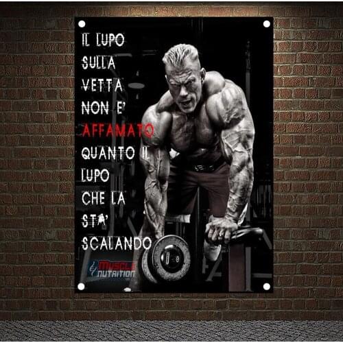 Motivational Workout Poster Canvas Painting Exercise Fitness Banners Flags Bodybuilding Sports Gym Yoga Dance Studio Wall Decor