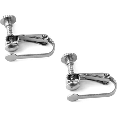 No Fade ) 6pcs 12*15MM DIY Pure Stainless Steel Ear Clip Ear Hook Fashion Jewelry Accessories