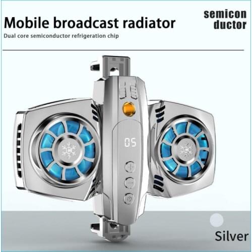 New K4 Mobile Phone Radiator With Temperature Control Display Dual Cooling Fan RGB Colorful Atmosphere Lights Phone Cooler