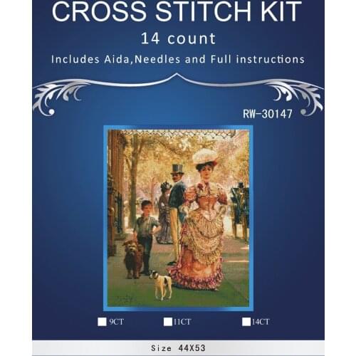 ONEROOM *55 Needlework Crafts 14CT embroidery Higher Quality Counted Cross Stitch Kit Oil Painting Dance girl Chat