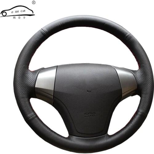Artificial Leather car steering wheel braid for Hyundai Elantra 2008-2010/Custom made auto teering wheel cover Factory direct