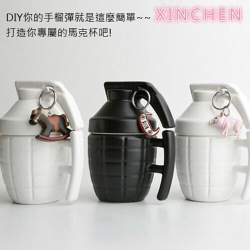 XINCHEN Personality creative simulation grenade mug fun grenade bomb ceramic cup coffee cup grenade cup cute cup