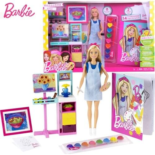 Original Barbie New Arrival Doll Toy Little Artist Doll Learning and Education Pretend Toy with Funny Accessories For Girl Toy