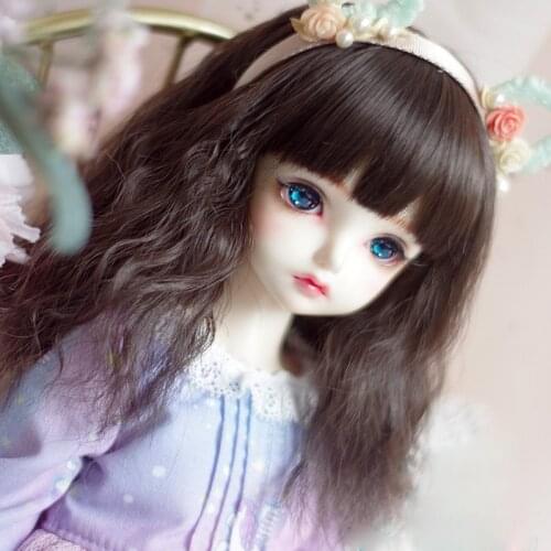 1/3 1/4 1/6 1/8 Bjd SD Wig Hair Coffee Wavy High Temperature Fashion Wire BJD Wig For BJD Doll Wig