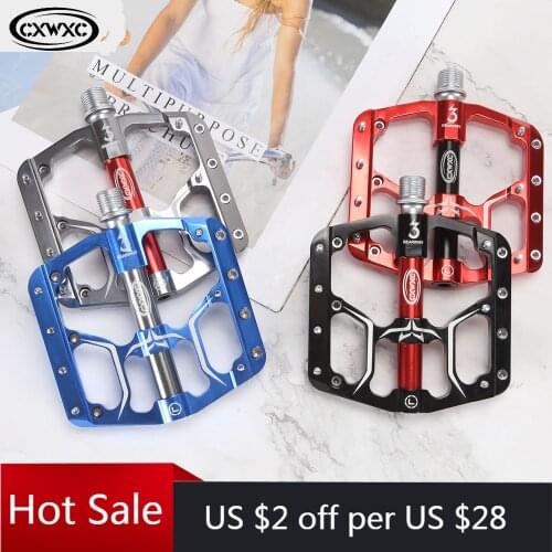 CXWXC Flat Anti-slip Bicycle Pedal Ultralight Alloy Cycling Pedals MTB Road Bike 3 Sealed Bearings Pedals Bicycle Accessories