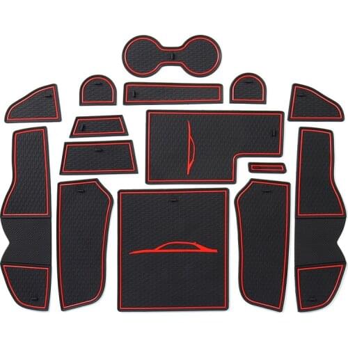 Anti-Slip Gate Slot Mat for Audi A4 B9 2016 2017 2018 2019 A4 8W RS4 S4 S Line RS 4 Cup Holders Non-slip Mats Accessories