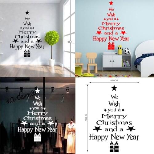 Christmas Tree Vinyl 3D Wall Sticker Christmas Decorations Removable Wall Stickers Living Room Home decor