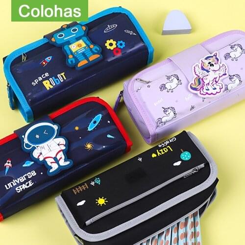 School Pencil Case Cute Large Capacity Pencil Box For Office School Unicorn Pencil Bag Case Anime School Supplies For Girls Boys
