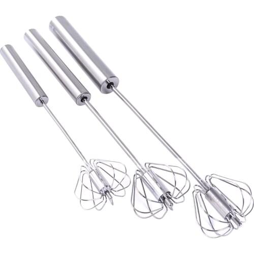 Hand Pressure Rotary Egg Beater Semi-Automatic Rotary Whisk Family Restaurant Kitchen Egg Mixer Whisk 3 Size