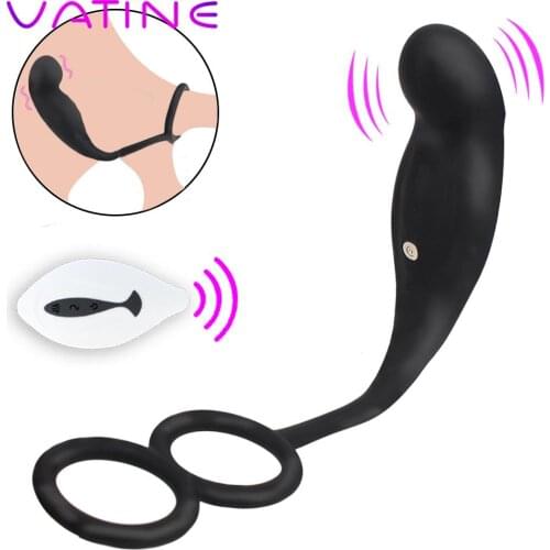 10 Mode Sex Toys For Men Prostate Massager With Penis Ring Vibratory Anal Plug Adult Products Delay Ejaculation