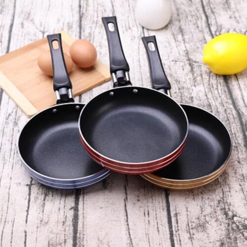 Non-Stick Frying Pan Thicken Bottom Saucepan Household Fried Egg Pancake Pan Flat Cookware Griddle Pan Stainless Steel