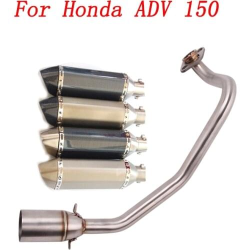 Eacape Motorcycle Exhaust Front Link Pipe And 51mm Muffler Stainless Steel Exhaust System For Honda ADV150 All Years
