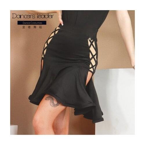 Newest Latin Dance Skirt Women Latin Dancing Practice Clothes Samba Rumba Tango Dance Wear Performance Sexy Slit Skirt