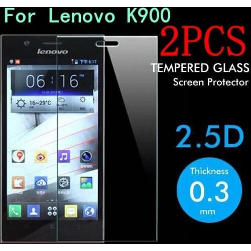 2PCS Original Tempered Glass For Lenovo K900 Screen Protector protective film For Lenovo K900 Glass