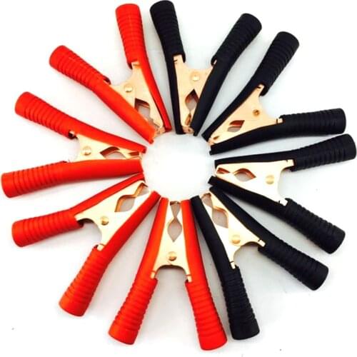 Crocodile clip 2 hot car battery clip crocodile clip 100A black red electrical connection battery terminal power test