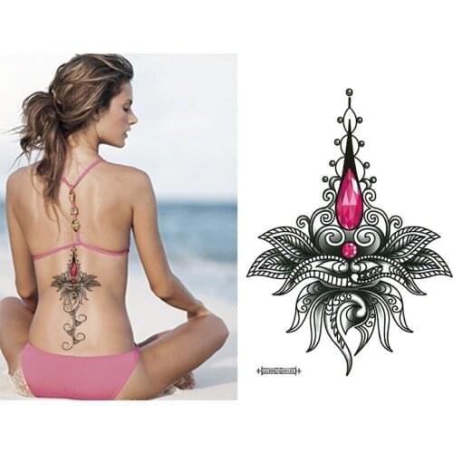 1 PIECE Breast Waist Temporary Tattoo Sticker Hot Fake Tatoo Flash Tatto Waterproof Sexy Body Art Women Female