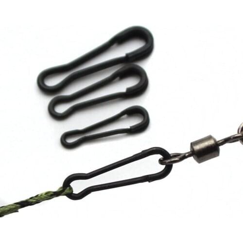 20PCS Carp Fishing Quick Links Quick Change Clip Kwik Link Swivels Snap Clips Connector for Carp Rig Terminal Tackle Accessories