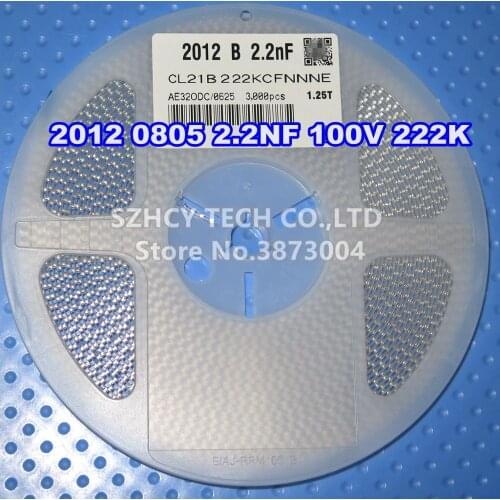 3000Pcs 2012 0805 2.2NF 100V 222K CL21B222KCFNNNE New and origianl