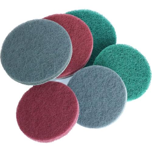 5pc 5" 4-inch Power Scrubber Brush Set Scrub Pads Hook & Loop Non-woven Abrasive Sanding Disc industrial Cleaning