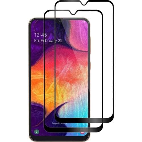 9H Tempered Glass Case Friendly Protection Film For Samsung Galaxy M20 M205 Screen Protector For Samsung GalaxyM20 (Black)