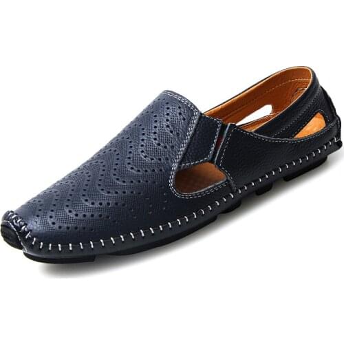 Мужские кожаные сандали AGUTZM China At AliExpress